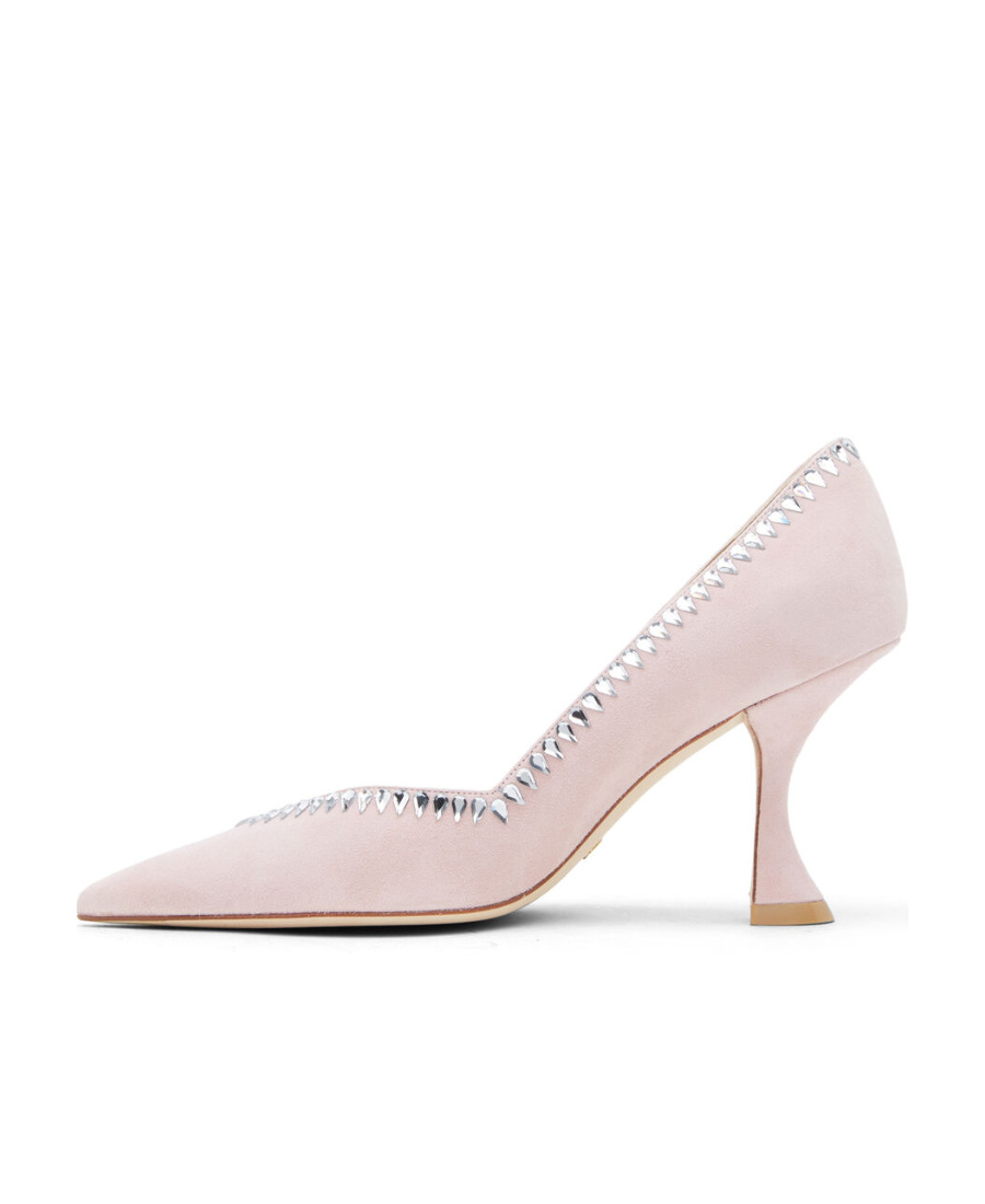 Stuart Weitzman 70mm Suede Crystal-embellished Pumps In Pink