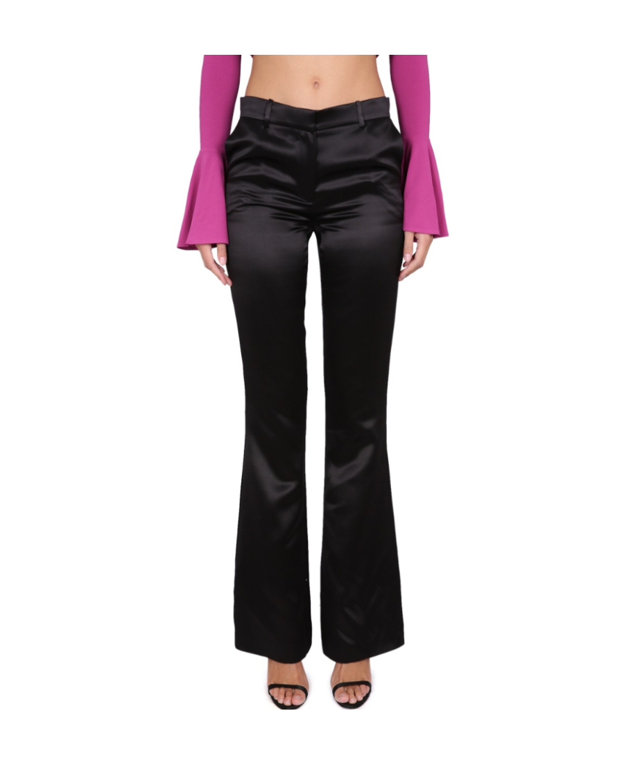 Magda Butrym Cut Casual Pants With A Low-waisted Horn Hem In Black