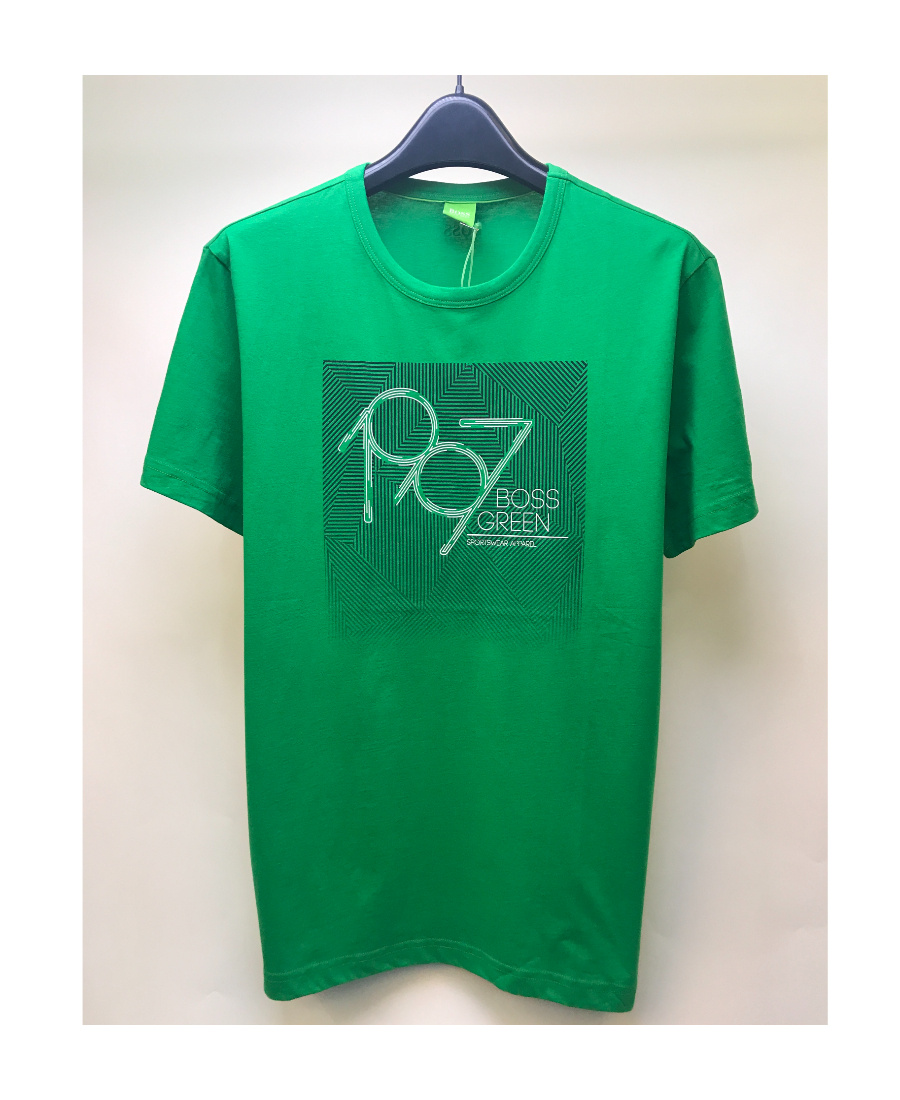 HUGO BOSS LOGO ROUND-NECKED T-SHIRT