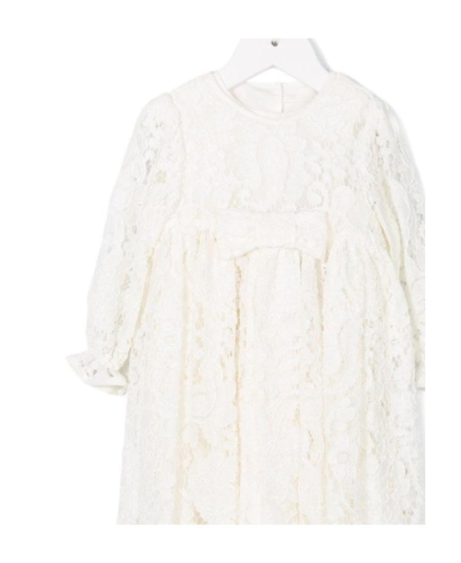 Dolce & Gabbana Floral Lace Ceremony Gown In White