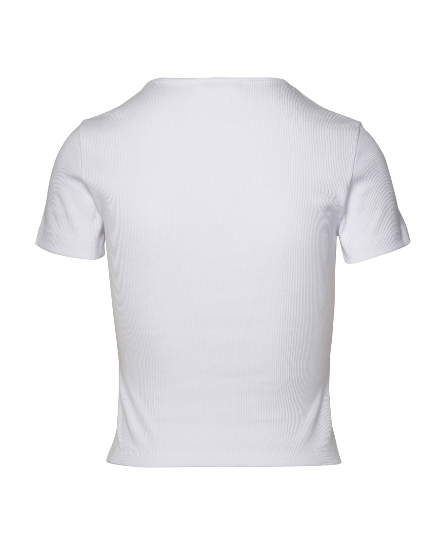 Shop Blumarine Rhinestone-embellished T-shirt In White