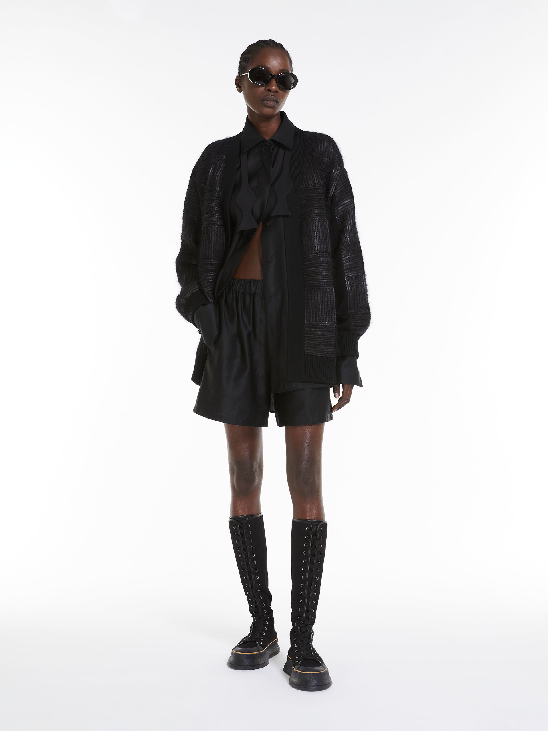 Max Mara Marea Long-sleeved Shirt In Black