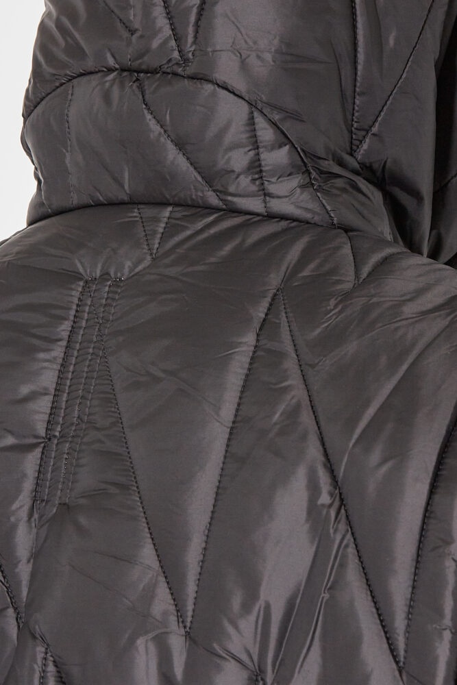 Rick Owens Drkshdw Gimp Quilted Hooded Jacket In Black