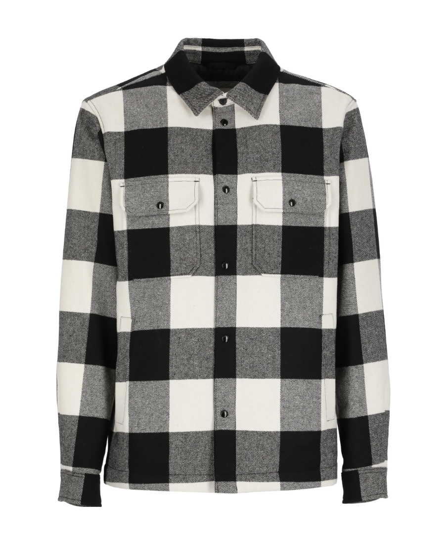 Woolrich Plaid Check-print Shirt Jacket In Black