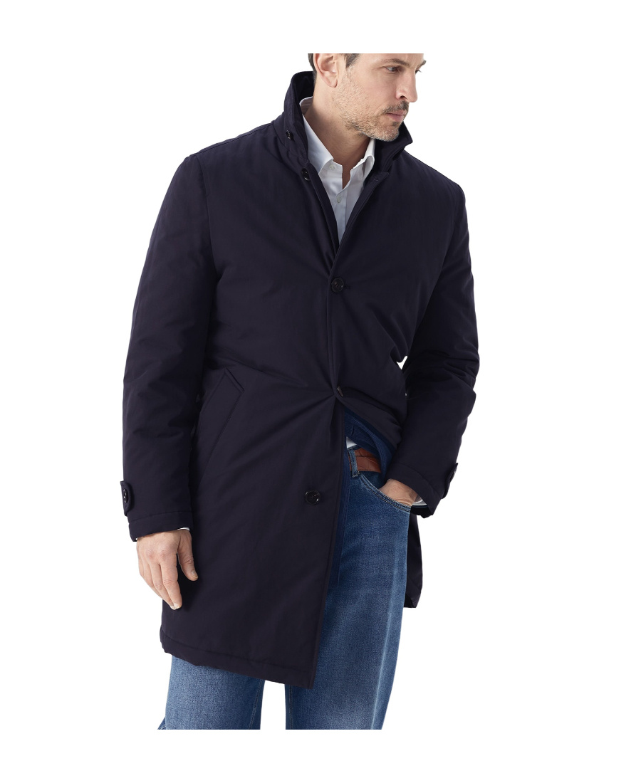 Brunello Cucinelli Single-breasted Cotton-blend Coat In Black