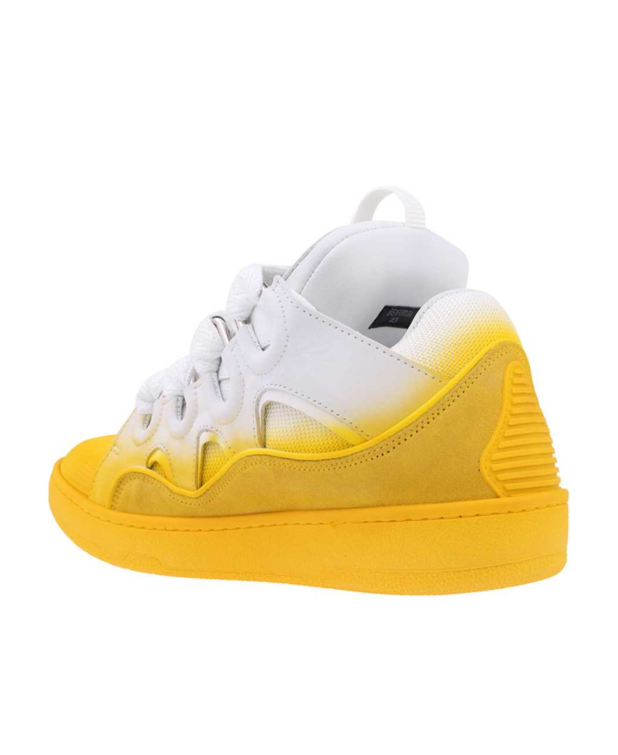 Lanvin Curb Gradient-effect Sneakers In Yellow