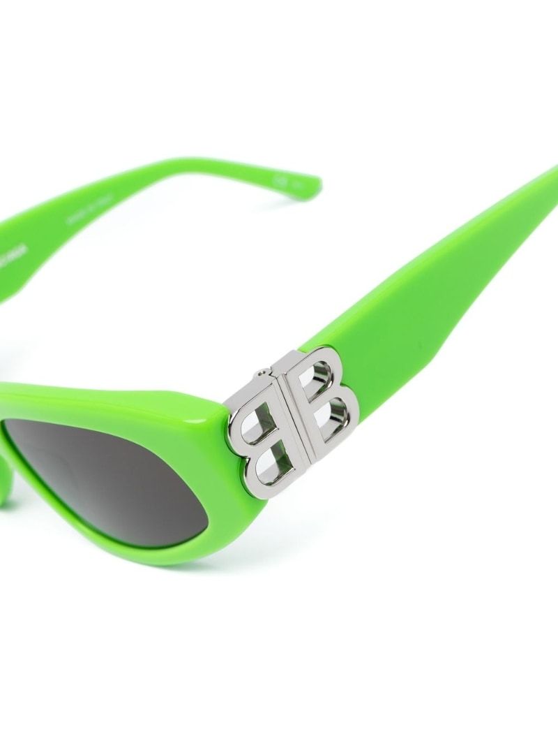 Balenciaga 0095s Dynasty Cat-eye Acetate Sunglasses In Green