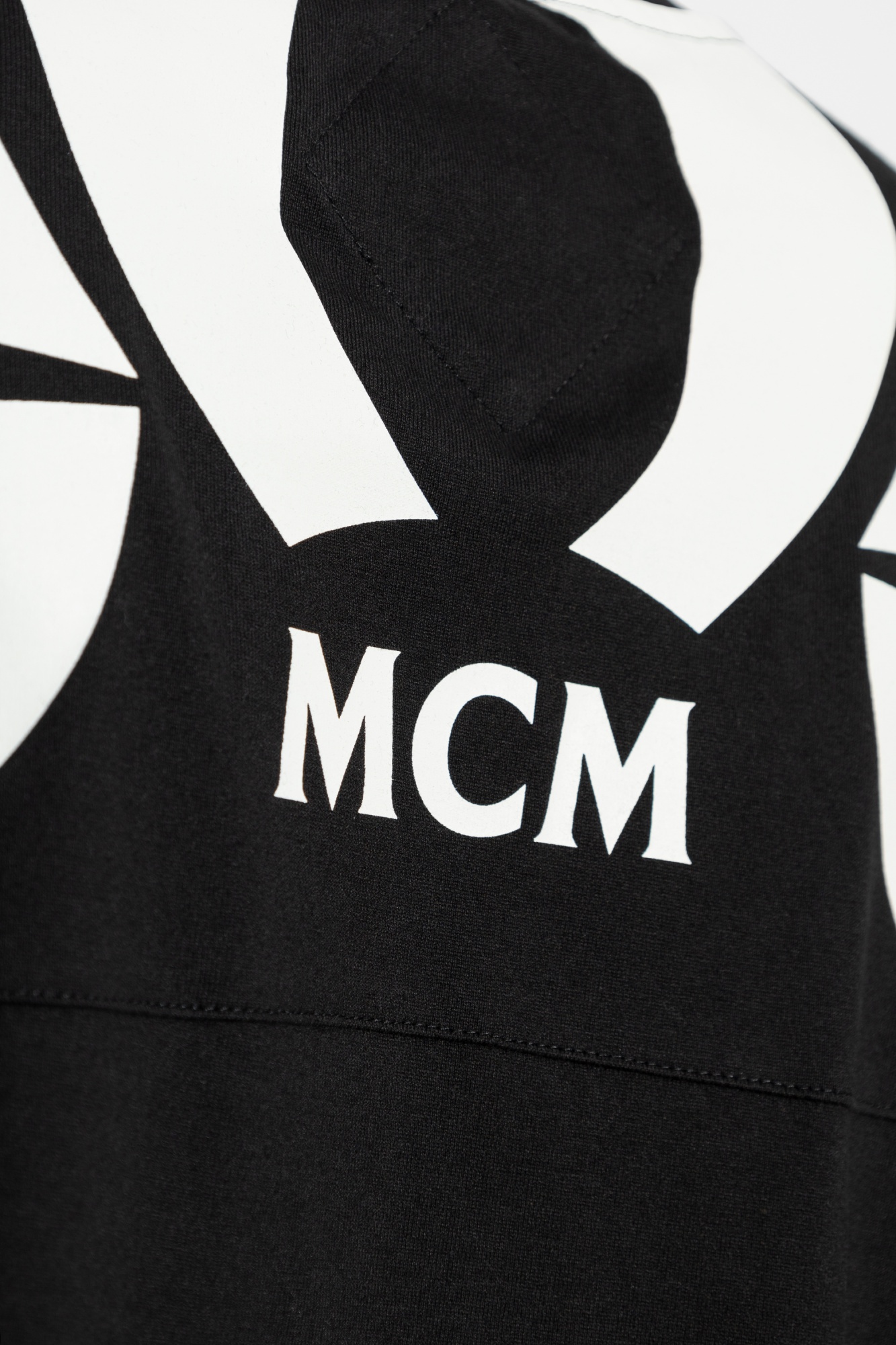Mcm Mega Laurel Print T-shirt In Organic Cotton In Black