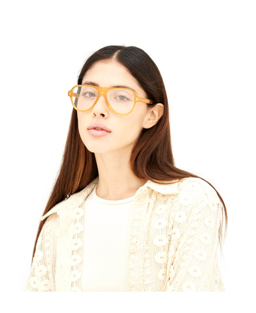 Marni Pilot Logo Flat Mirror In Yellow