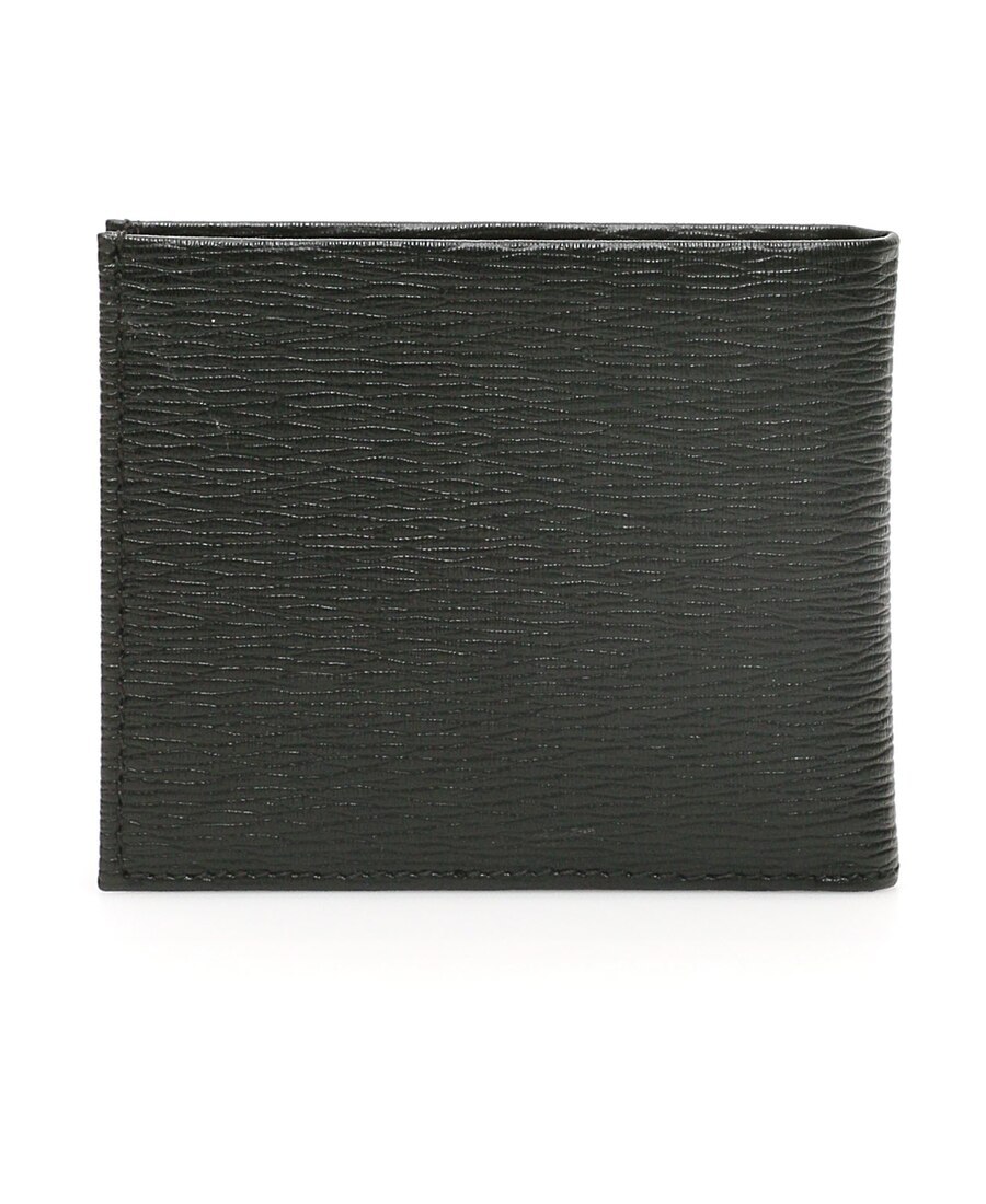 Ferragamo Revival Double Gancio Bicolor Wallet In Black