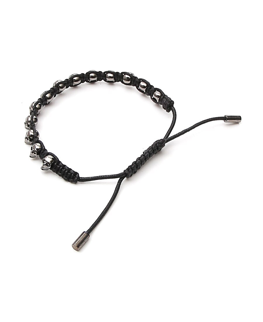 Alexander Mcqueen Skulls Bracelet In Black