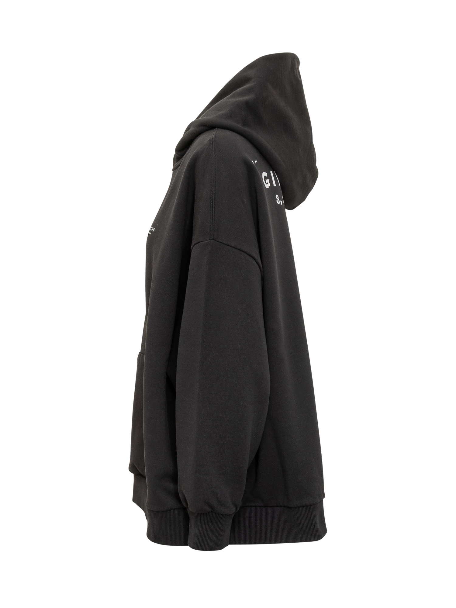 Givenchy Logo Printed Oversized Hoodie In Black