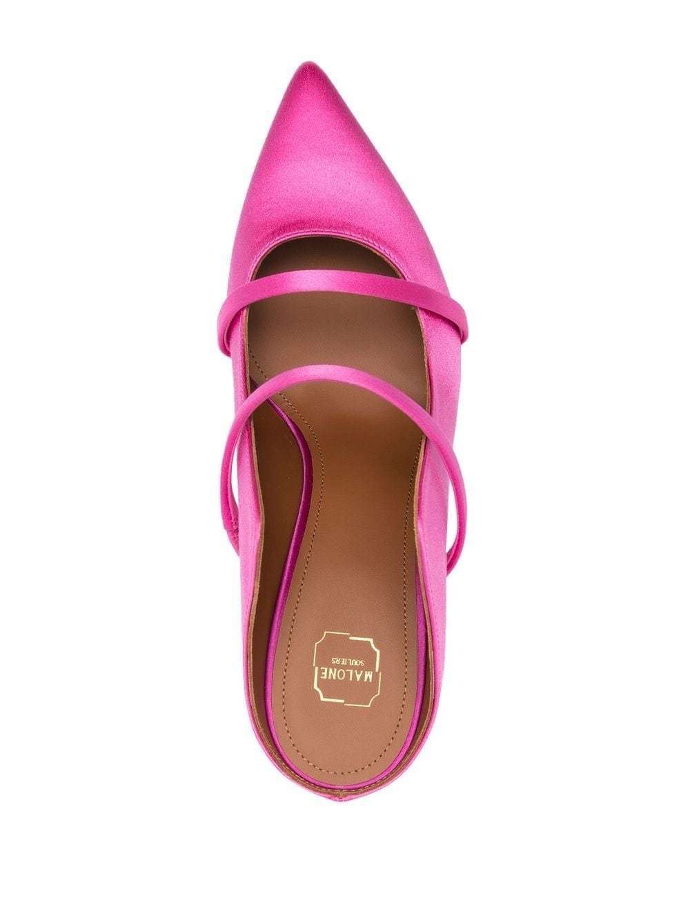 Malone Souliers Satin Finish Pointed Toe Mules In Pink