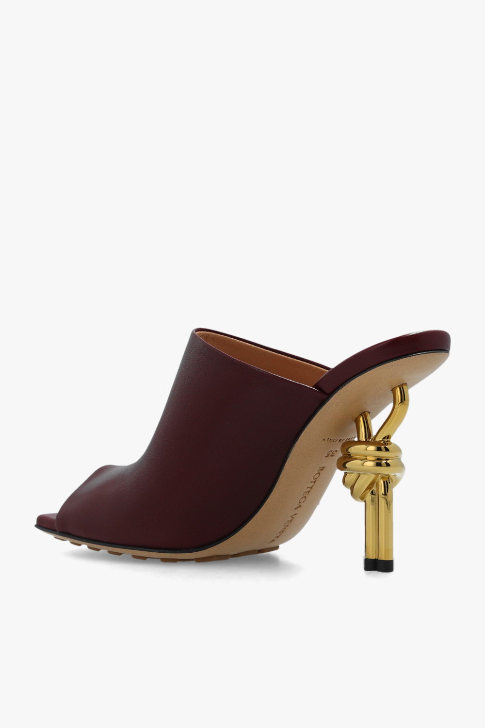 Bottega Veneta Grape Nappa Leather Knot Mules In Brown