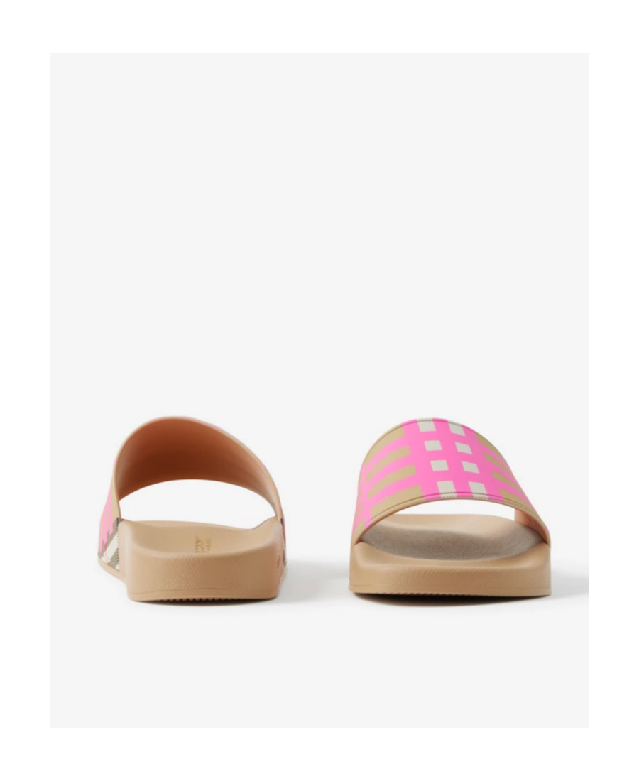 Burberry Vintage Check-print Slides In Nude