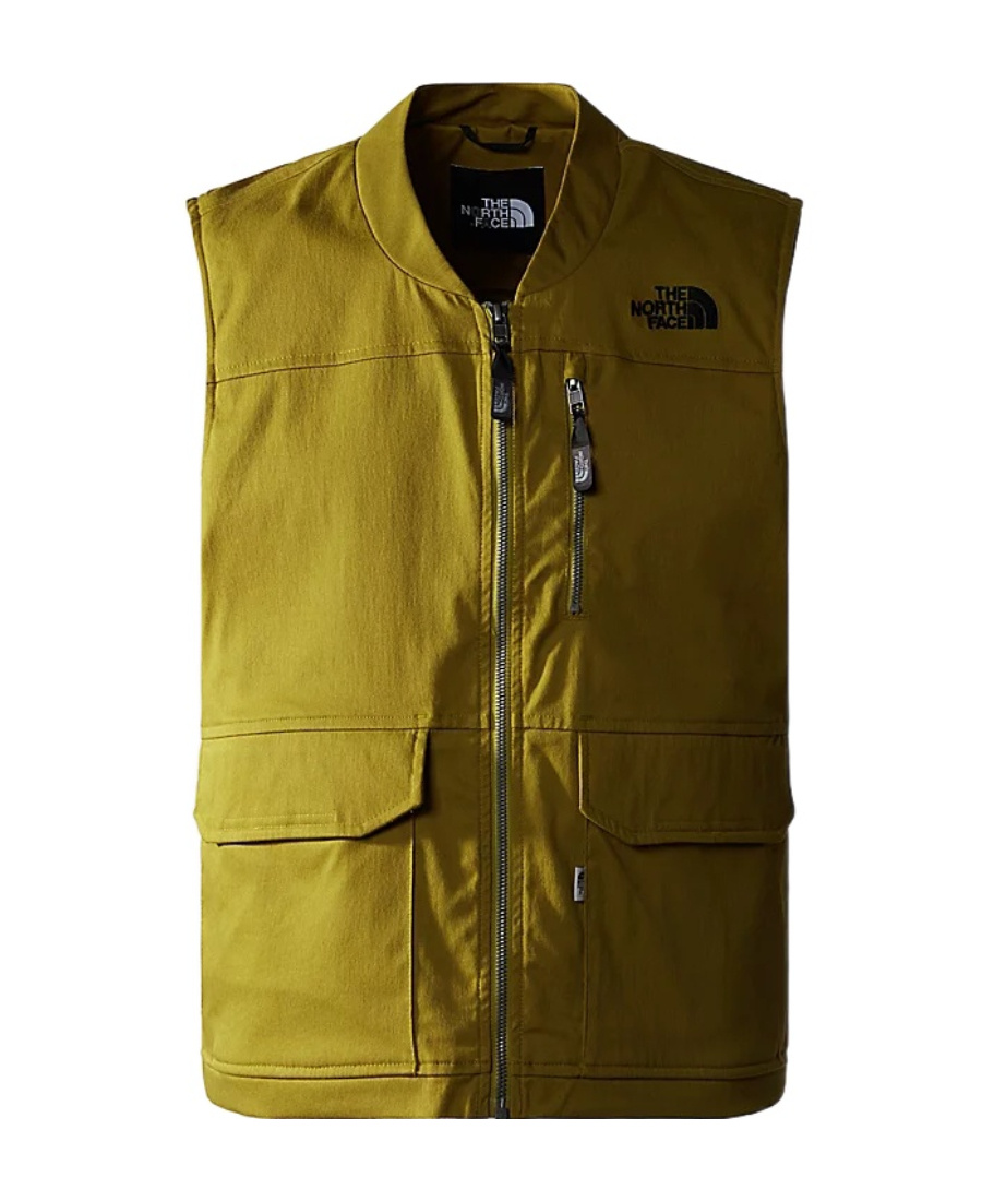 The North Face Sulphur Moss Cotton Vest Jacket In Green