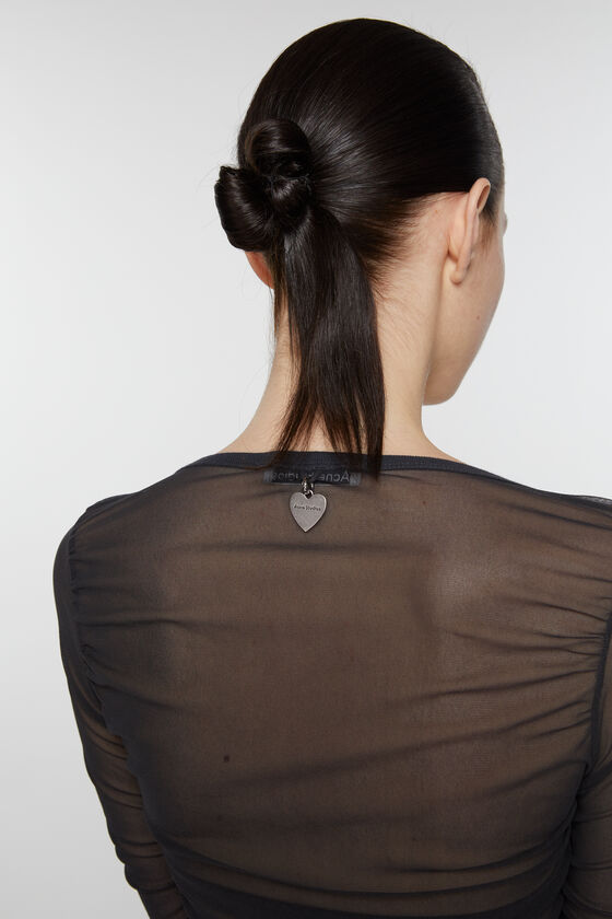 Acne Studios Hook-fastening Ruched Blouse In Black