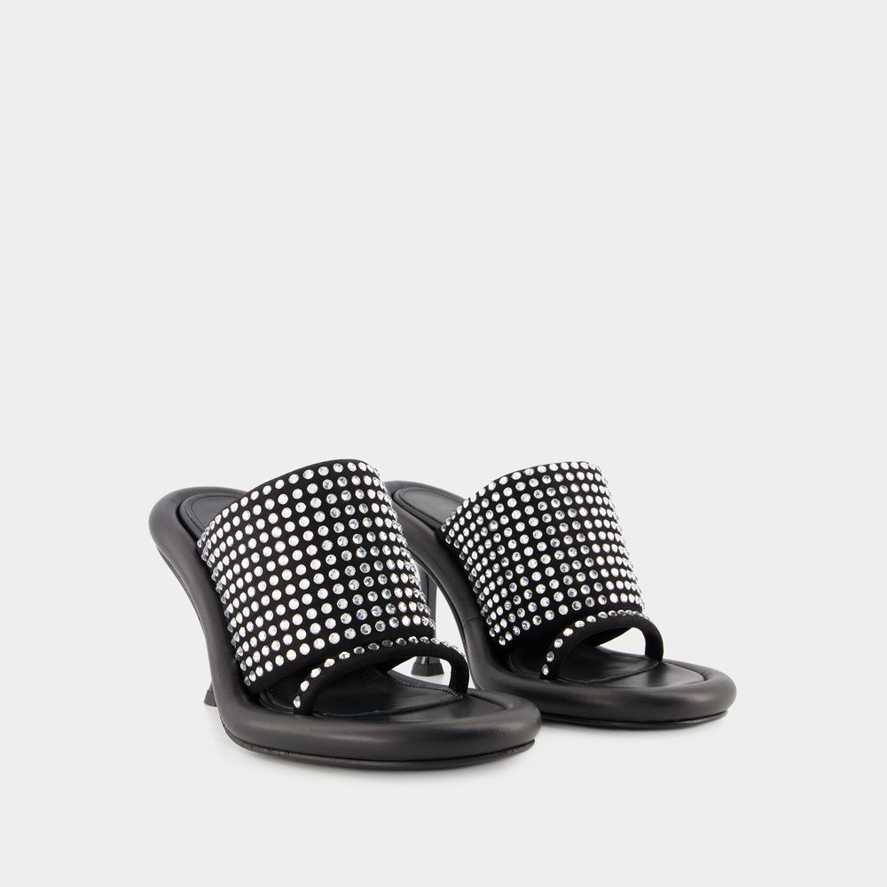 Jw Anderson Bumper-tube Leather Mules In Black