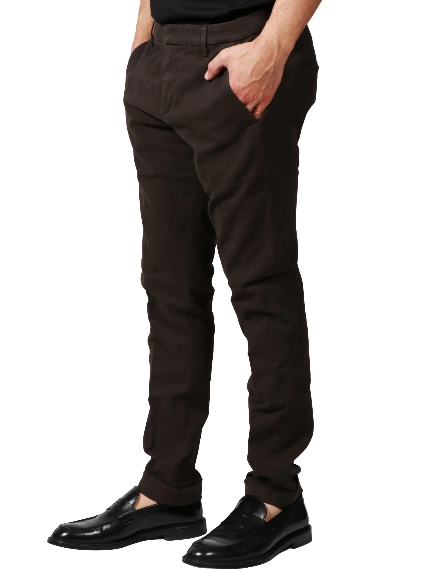 Dondup Belt Loops Slacks In Black
