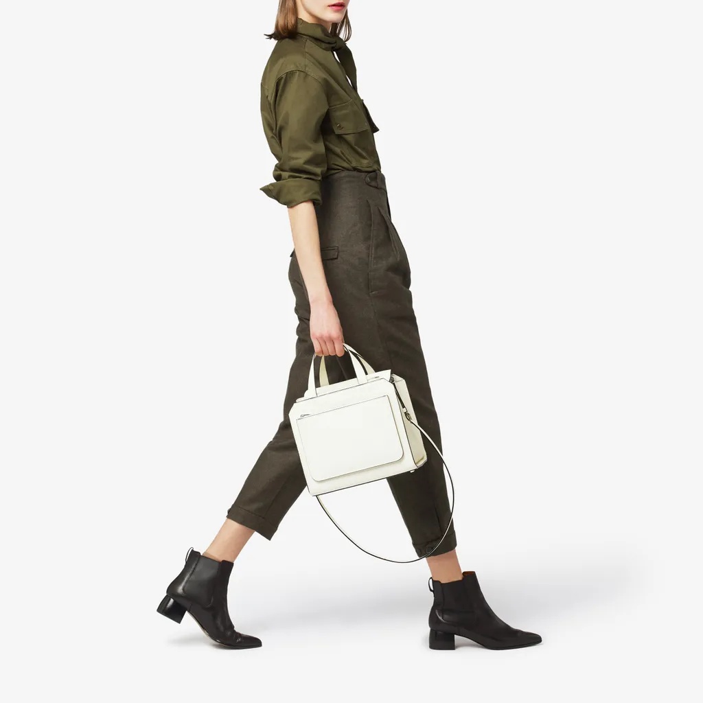 Valextra Passepartout Top-handle Tote Bag In White