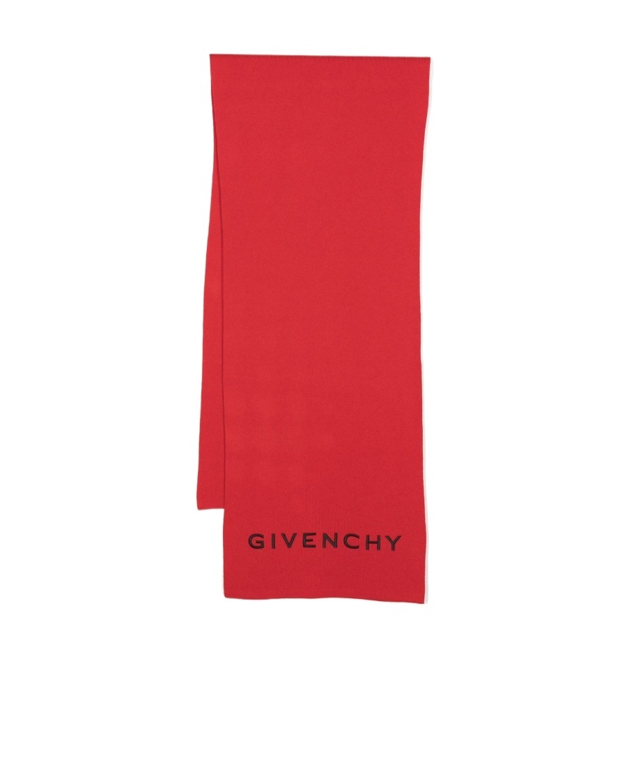 Givenchy 4g-motif Logo-embroidered Scarf In Red
