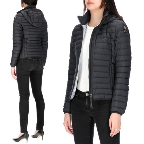 Shop Parajumpers Long-sleeved Hooded Down Jacket In Black