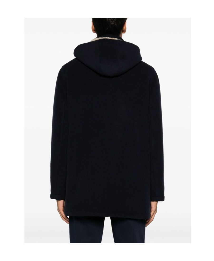 Brunello Cucinelli Concealed Fastened Hooded Parka In Black