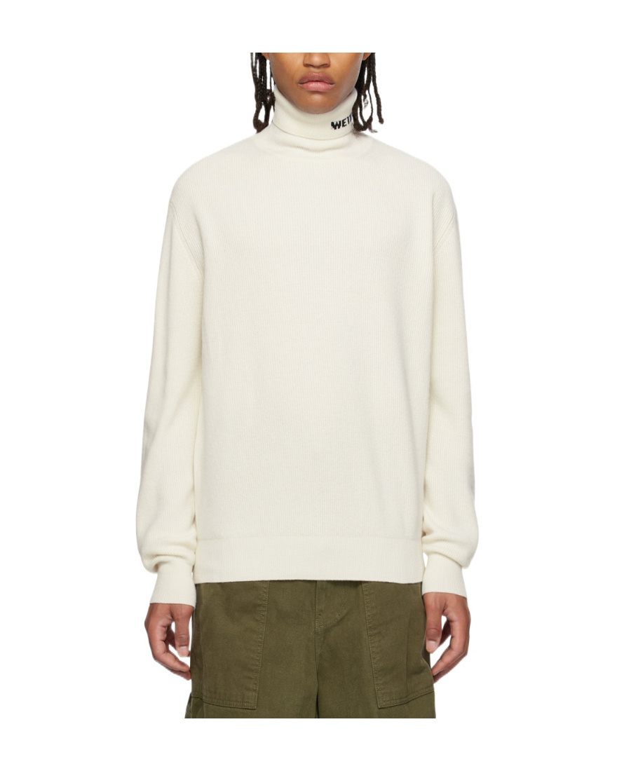 We11 Done Intarsia-knit Roll-neck Jumper In Neutral