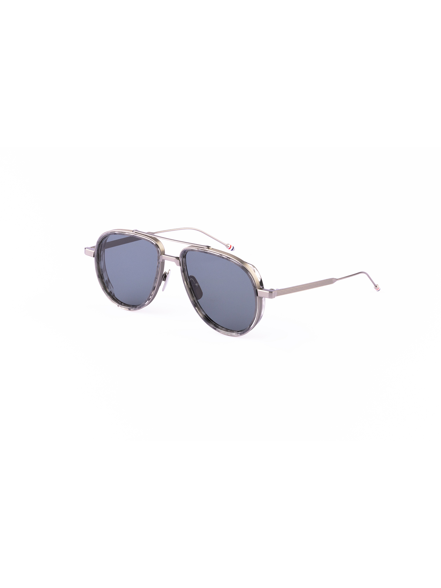 Shop Thom Browne Full Frame Sunglasses In Blue