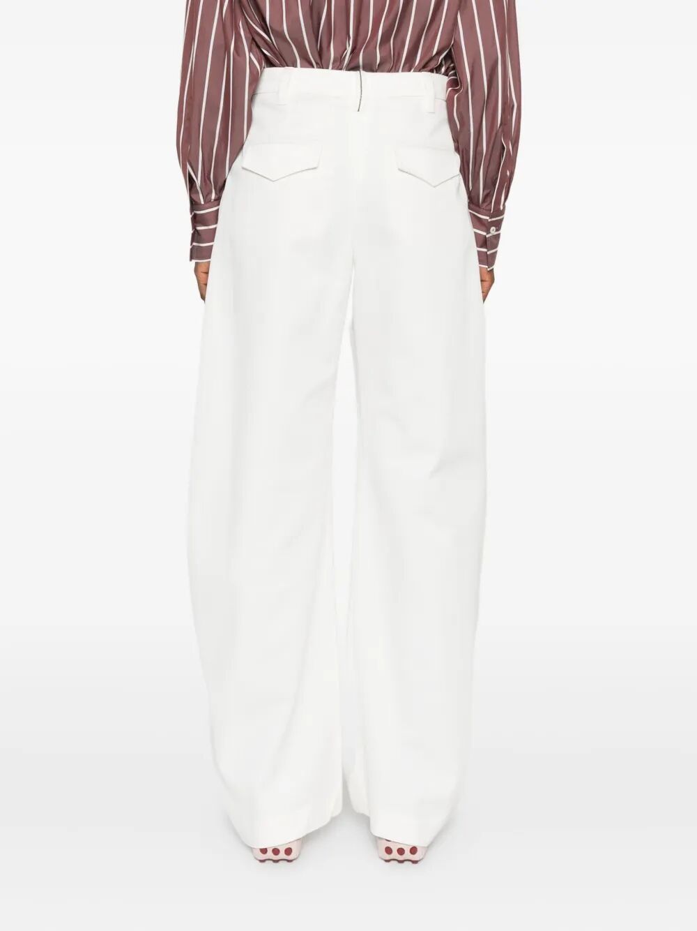 Brunello Cucinelli Cotton Trousers In White