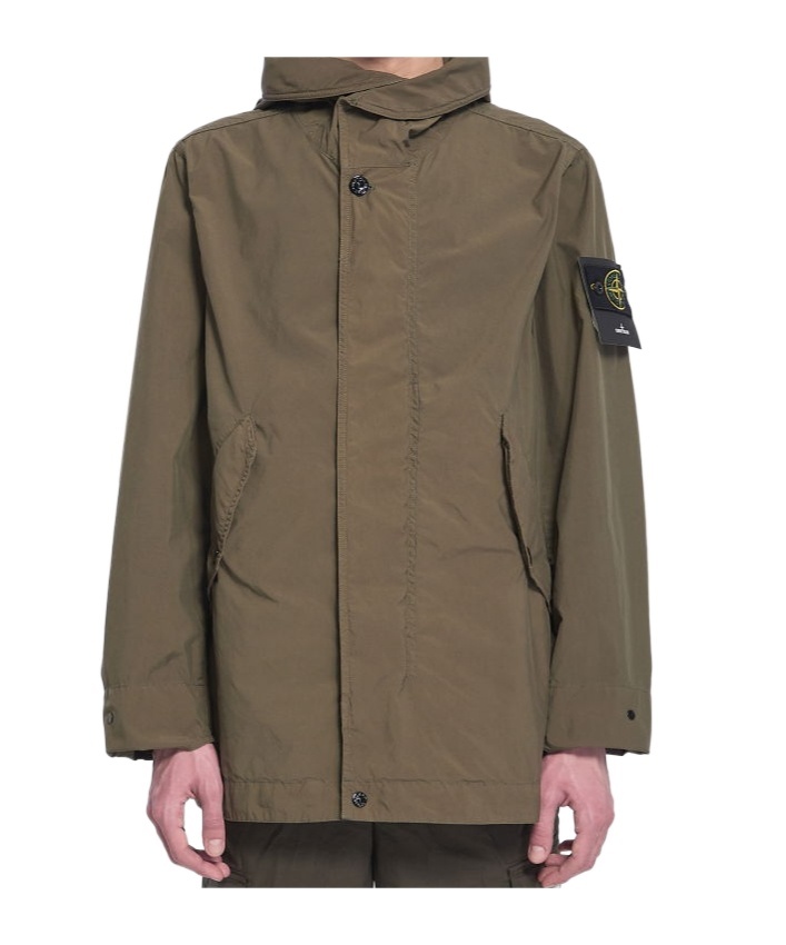 Stone Island Long Sleeve Casual Jacket In Military Green