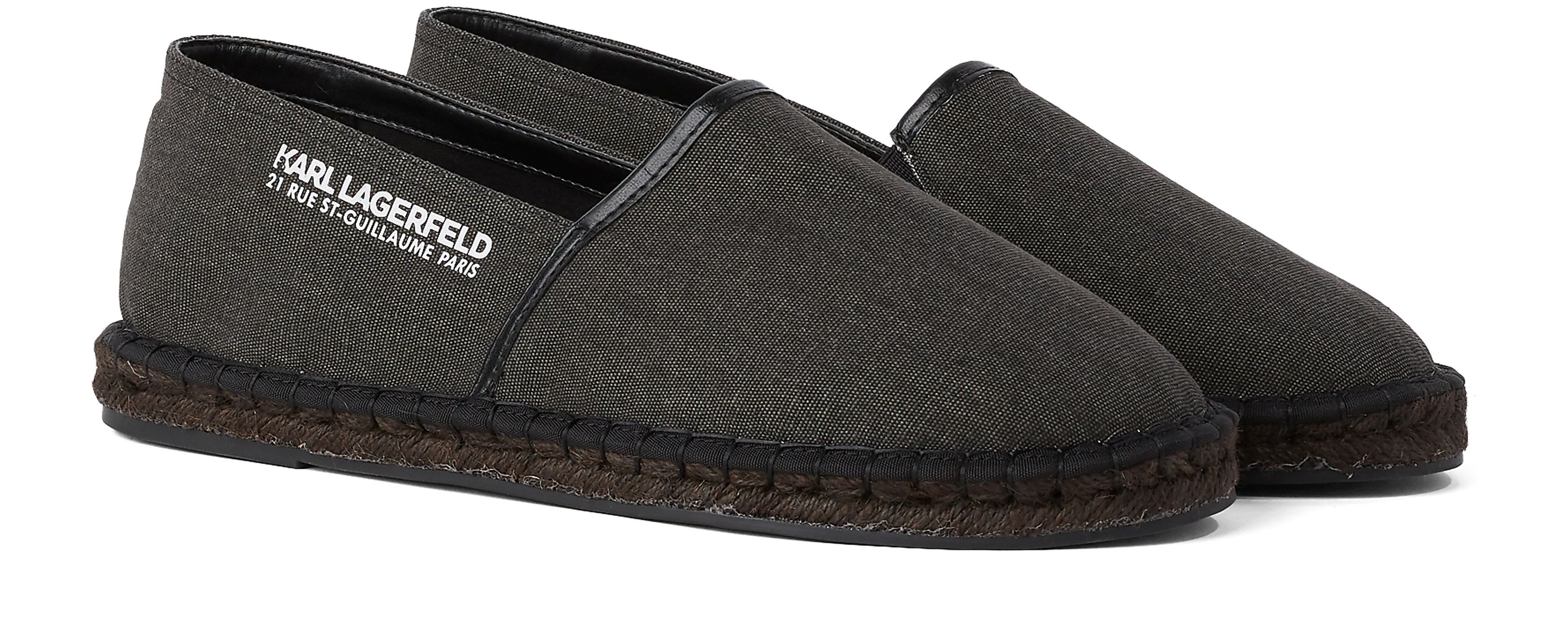 Karl Lagerfeld Rue St-guillaume Kamino Locator Shoes With Linen Soles In Black