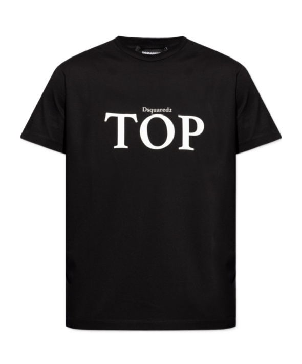 Dsquared2 Slogan-print Cotton T-shirt In Black