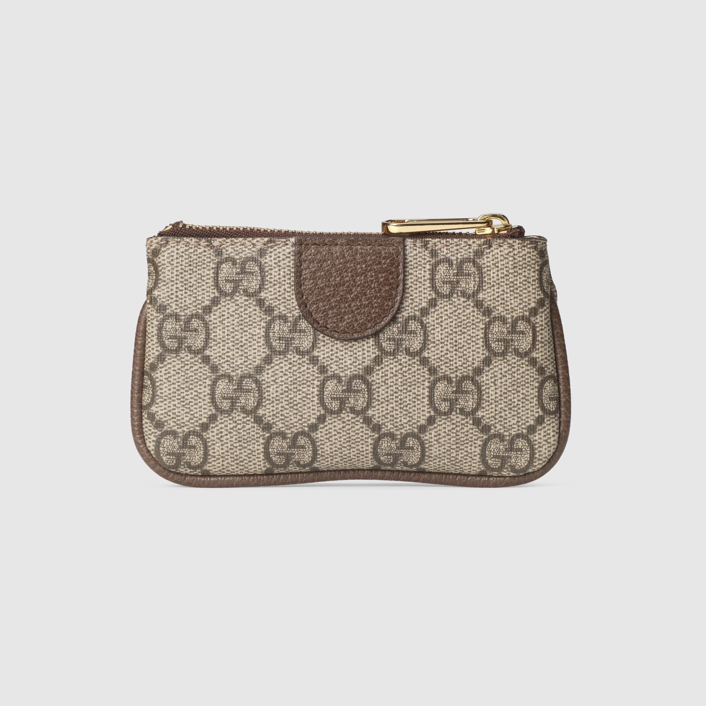 Gucci Gg-canvas Logo-plaque Purse In Brown