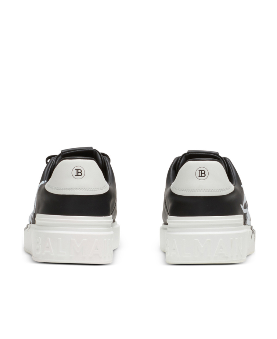 Balmain Rubber Sole Round Toe Low-top Sneakers In White