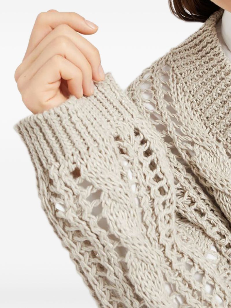 Brunello Cucinelli Long-sleeved Sweater In Nude