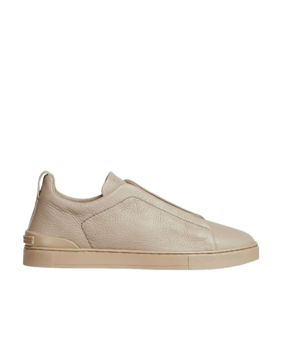 Zegna Z  Triple Stitch Trainers In Nude