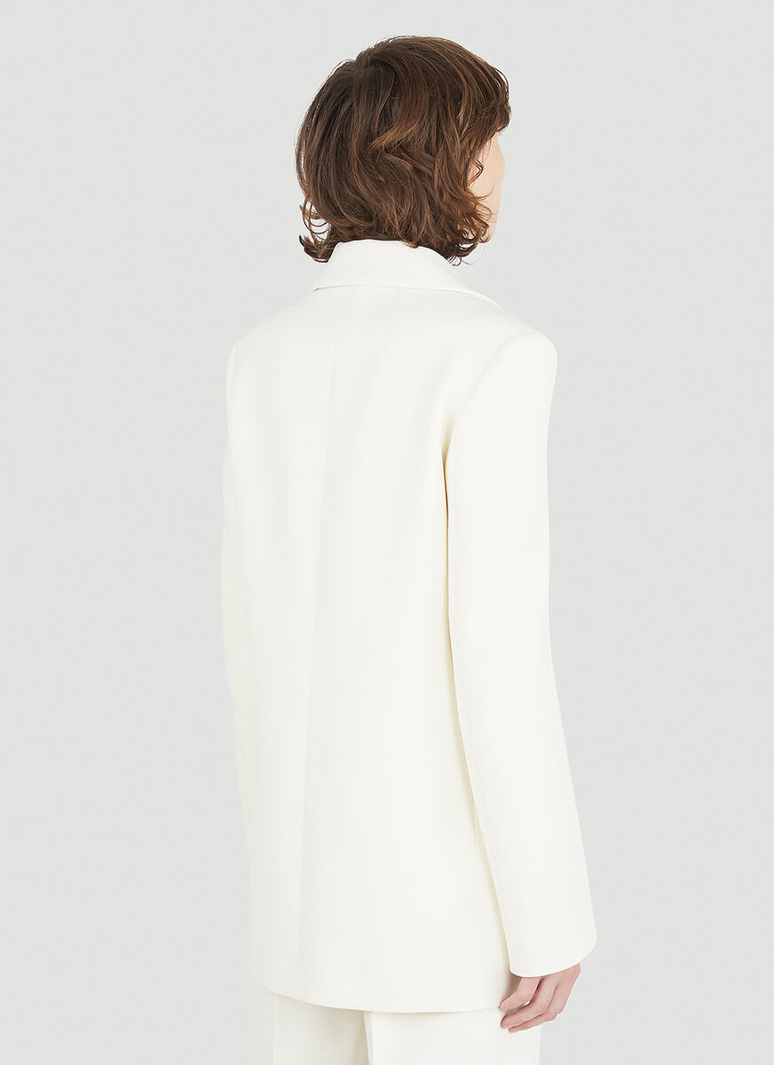 Jil Sander Darted Tailored Jacket In White