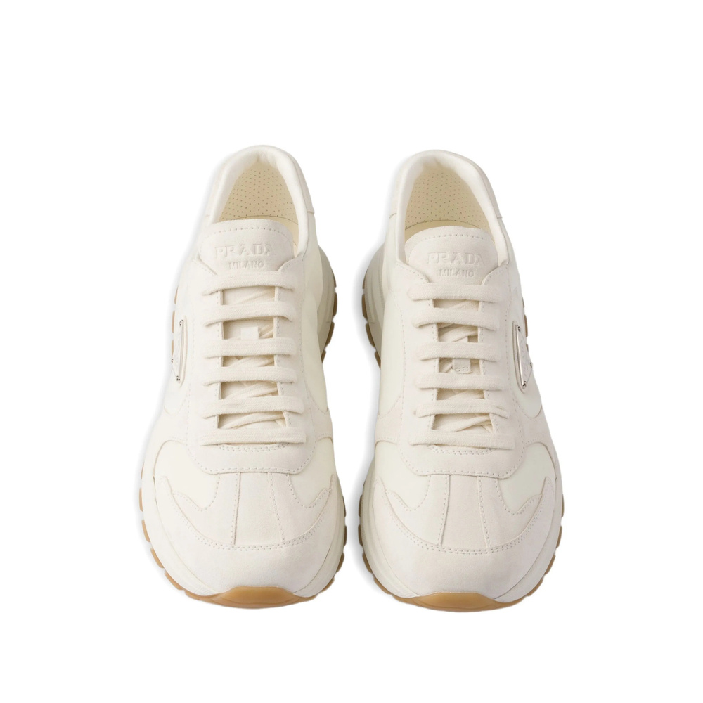 Prada Prax Triangle-logo Sneakers In White