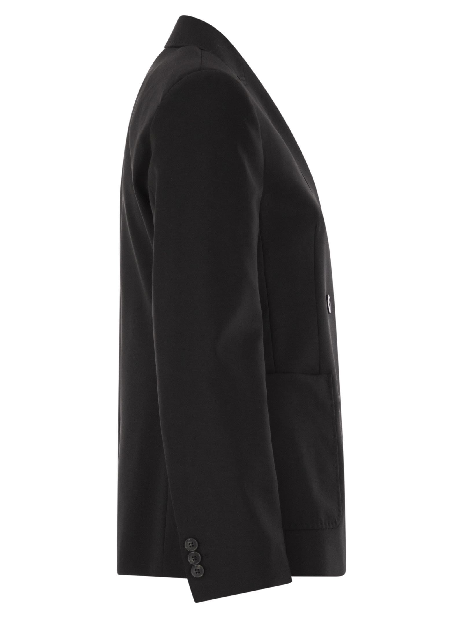 Weekend Max Mara Double Breasted Blazer In Black