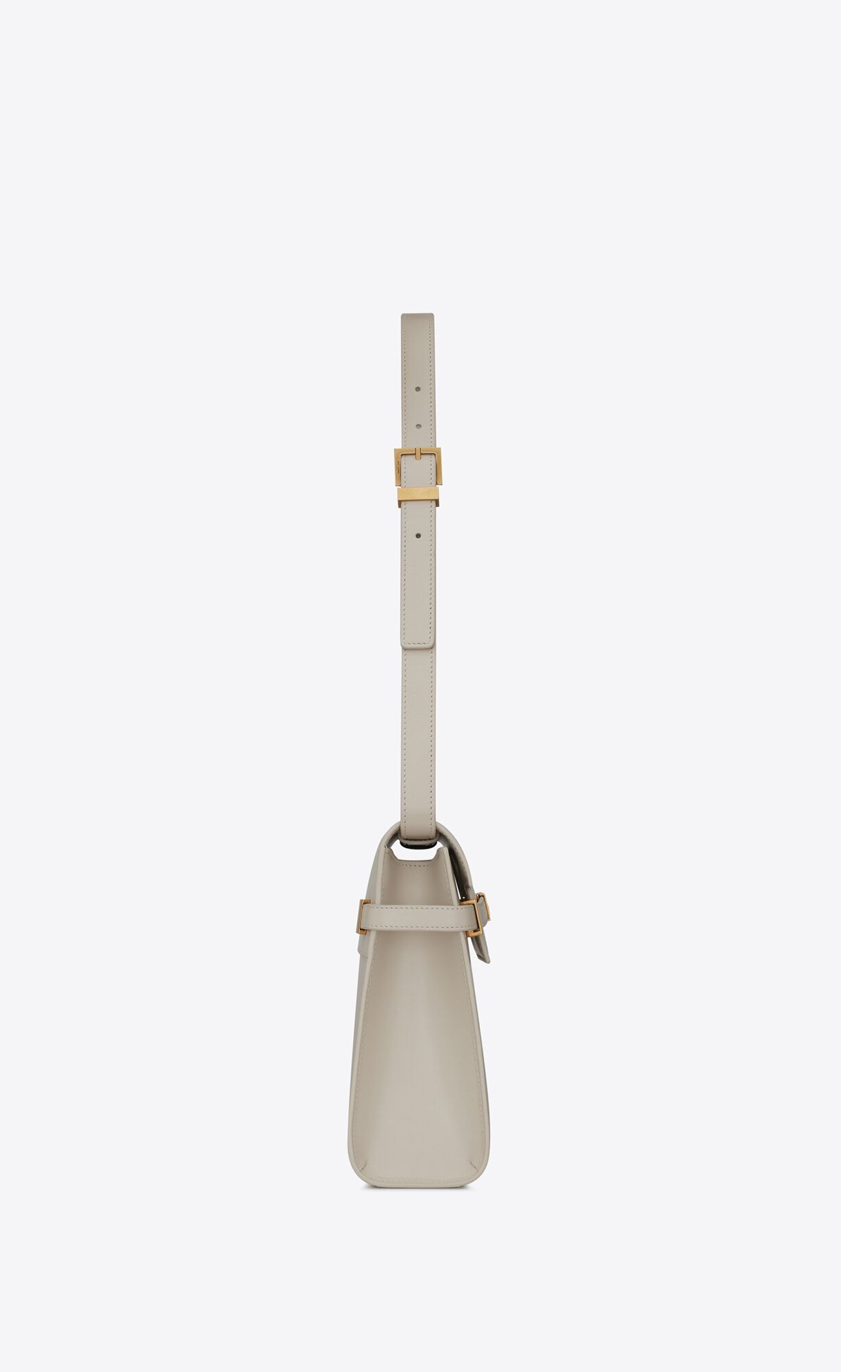 Saint Laurent Manhatten Clasp-fastening Shoulder Bag In White