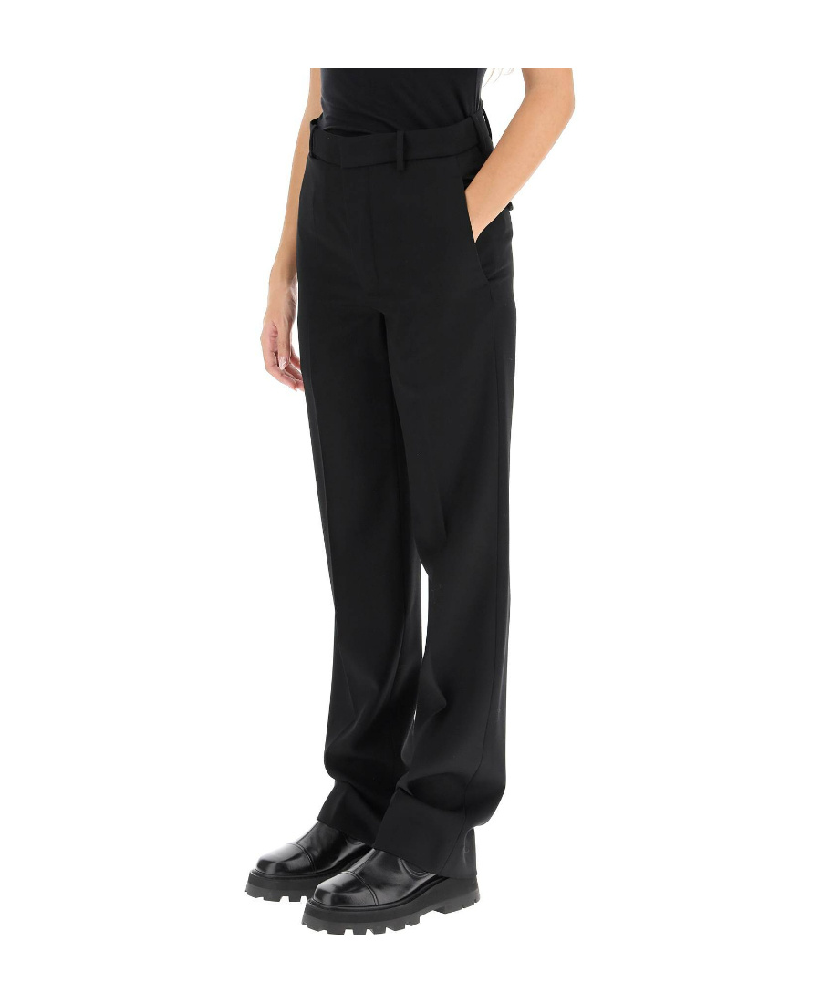 Ann Demeulemeester Mid-rise Tailored Trousers In Black