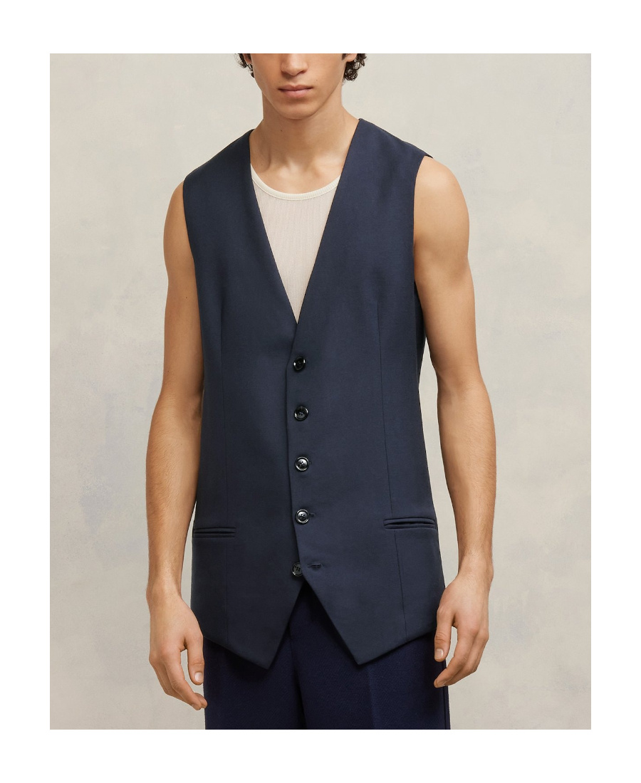 Ami Alexandre Mattiussi Wool Vest In Black