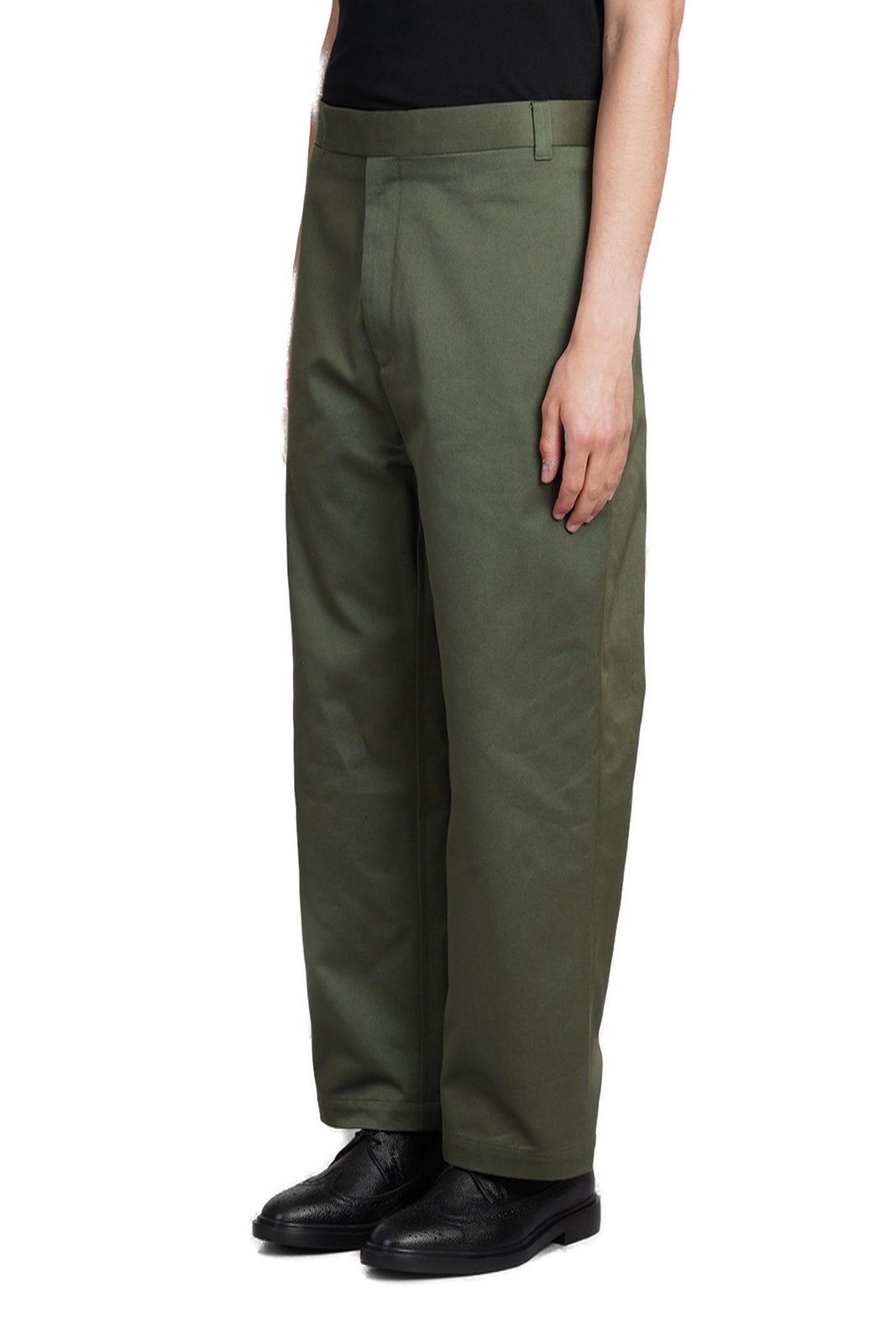 Thom Browne Rwb-stripe Straight-leg Trousers In Black