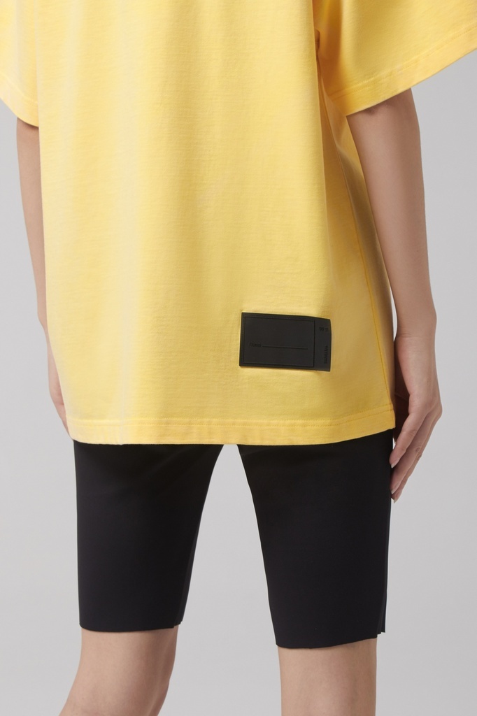 We11 Done Logo-print Cotton T-shirt In Yellow