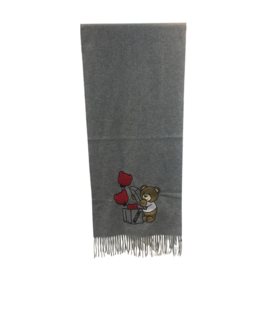 Moschino Fringed Scarf In Black