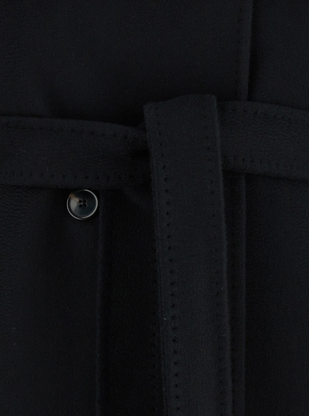 Max Mara Lapel Long-sleeved Coat In Black