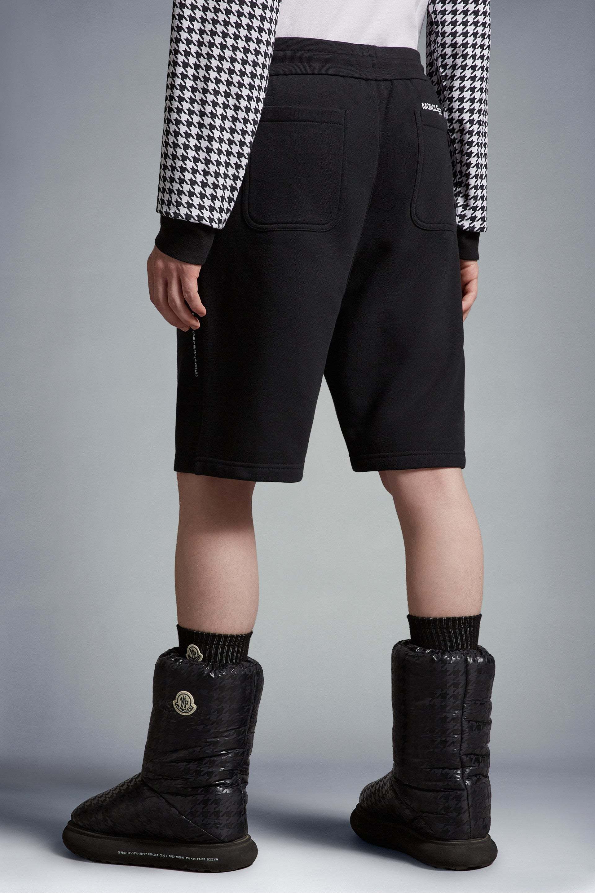 Moncler X Fragment Logo-print Track Shorts In Black
