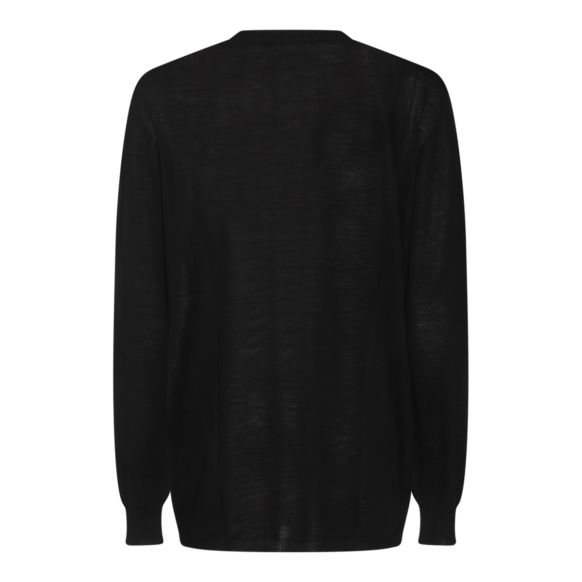 Rick Owens Oversized Hooded Sweater In Black