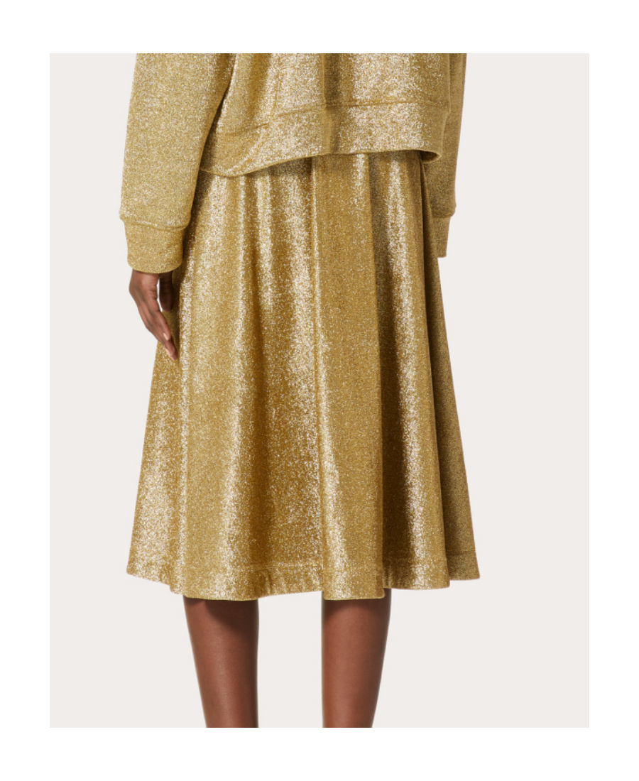 Valentino Metallic Drawstring Skirt In Multi